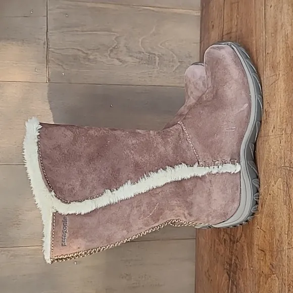 Patagonia Boots Women's sz 6 Lugano Espresso Suede Waterproof Tall Snow Boots