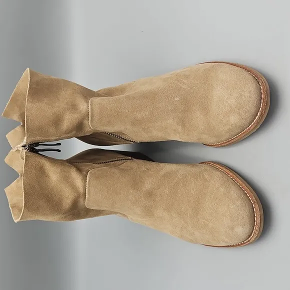 Paul Green Bootie Suede Ankle boots tan Women 8 UK 5.5