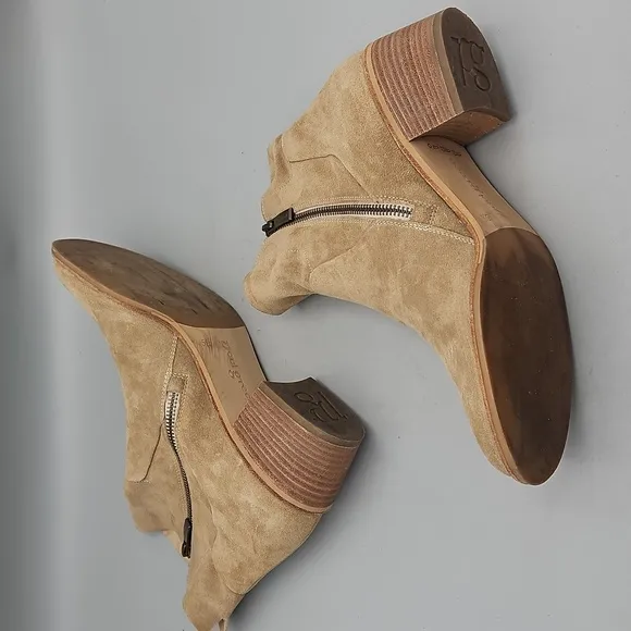 Paul Green Bootie Suede Ankle boots tan Women 8 UK 5.5