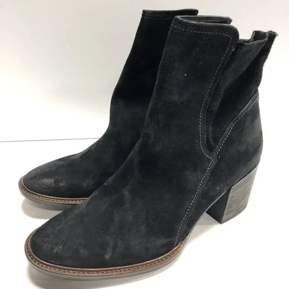 Paul Green Women’s Diedra, Black Zip Ankle Boots, Size US 8.5M, UK 6.