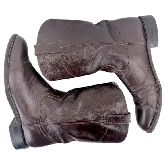 Pecos Bill Men’s Dark Brown Roper Western Cowboy Boots