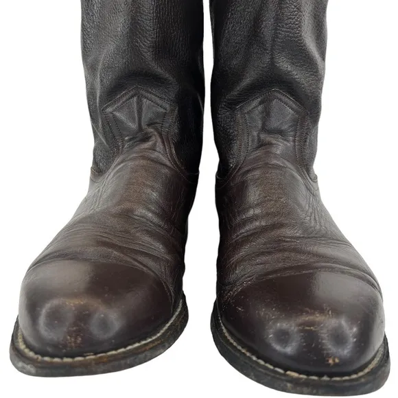Pecos Bill Men’s Dark Brown Roper Western Cowboy Boots
