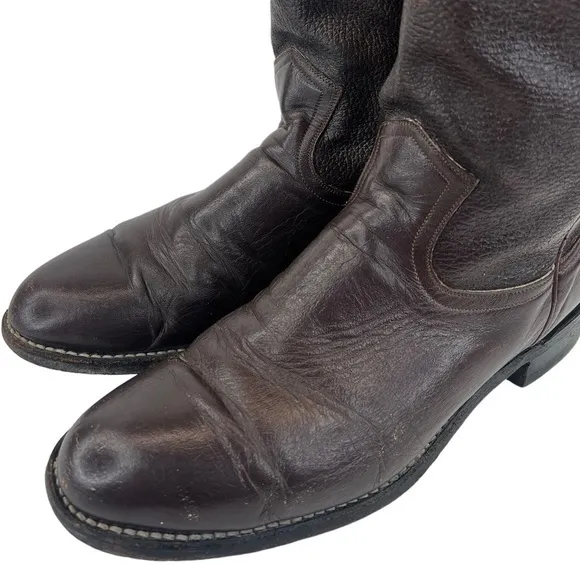 Pecos Bill Men’s Dark Brown Roper Western Cowboy Boots