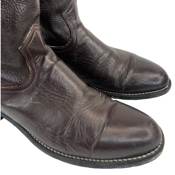 Pecos Bill Men’s Dark Brown Roper Western Cowboy Boots