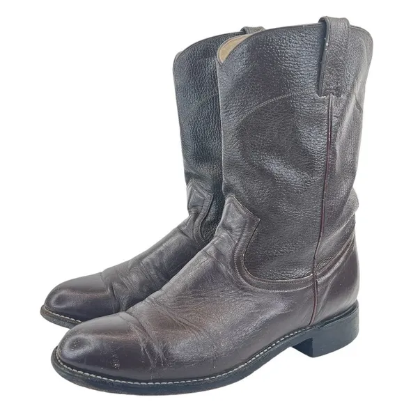 Pecos Bill Men’s Dark Brown Roper Western Cowboy Boots