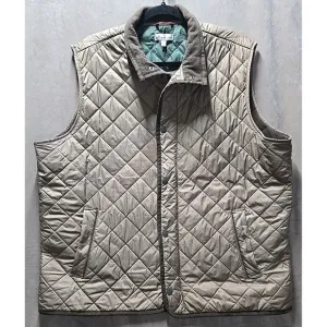 Peter Millar Golf Vest Mens XL Brown Essex Quilted Full Zip