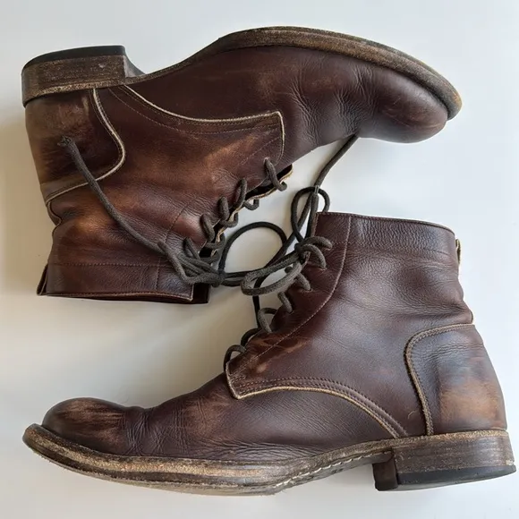 Peter Nappi Brown Leather Boots Size 45
