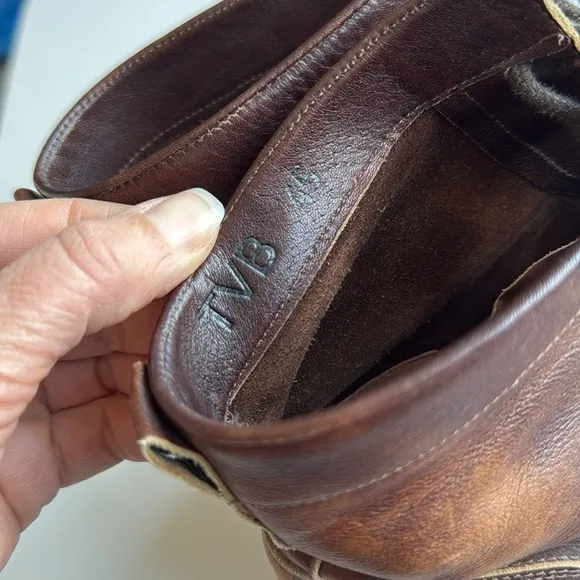 Peter Nappi Brown Leather Boots Size 45