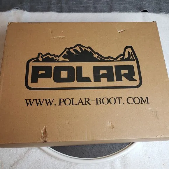 POLAR Winter Snow Boots Men 9 Black Waterproof Duck Nylon Tall Outdoor Rugged