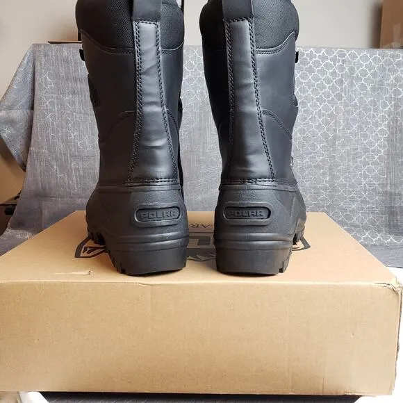 POLAR Winter Snow Boots Men 9 Black Waterproof Duck Nylon Tall Outdoor Rugged