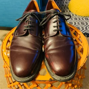 Polo Ralph Lauren Burgundy Leather Oxford Shoes~10.5~ made in England