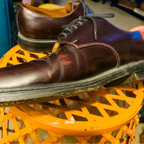 Polo Ralph Lauren Burgundy Leather Oxford Shoes~10.5~ made in England