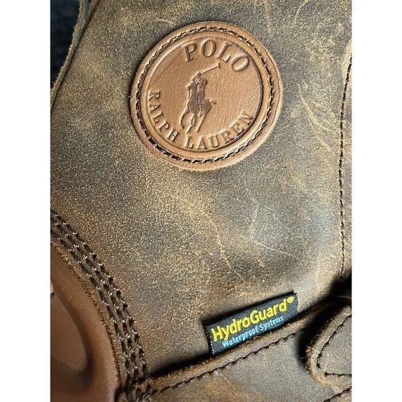 Polo Ralph Lauren Men's Oslo High Leather Duck Boots Size 11 D Brown Leather NEW