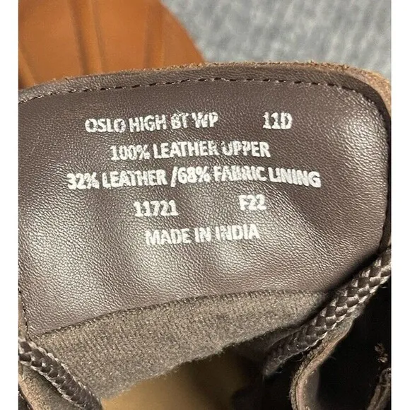 Polo Ralph Lauren Men's Oslo High Leather Duck Boots Size 11 D Brown Leather NEW