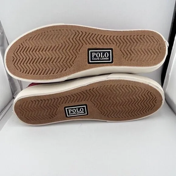 Polo Ralph Lauren Shoes Sneakers‎ Corduroy Lace Keaton Mens Size 10.5 Red