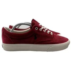 Polo Ralph Lauren Shoes Sneakers‎ Corduroy Lace Keaton Mens Size 10.5 Red