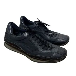 Prada Shoes Black Metal Sneakers Suede Leather Rare Women's Shoes Size 7 Us 37