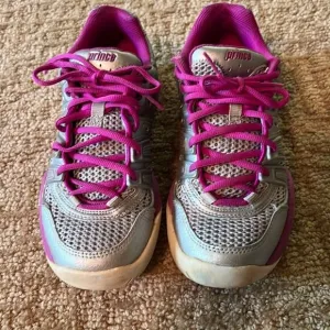 Prince Women’s 6 1/2 T22 Pink Silver White Non Marking Tennis Pickleball Shoes
