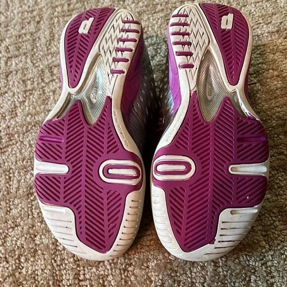 Prince Women’s 6 1/2 T22 Pink Silver White Non Marking Tennis Pickleball Shoes