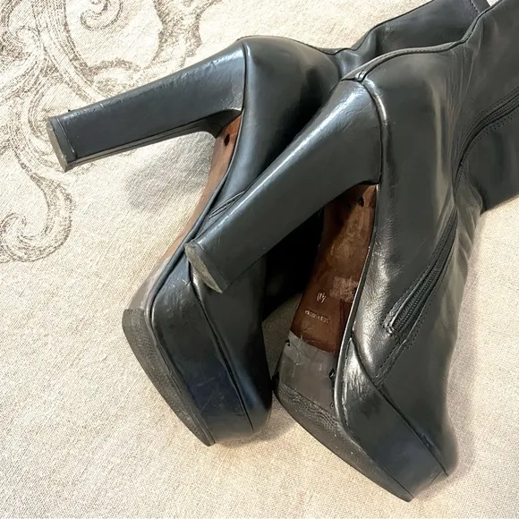 PROGETTO LEATHER WOMEN'S VALERIA PLATFORM BOOTIES