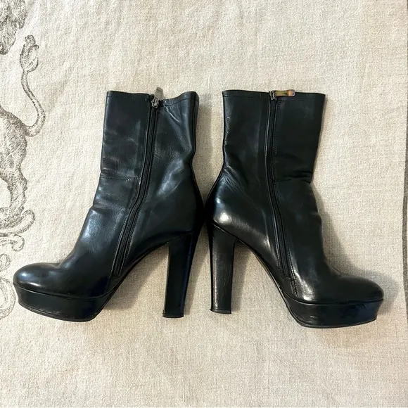 PROGETTO LEATHER WOMEN'S VALERIA PLATFORM BOOTIES