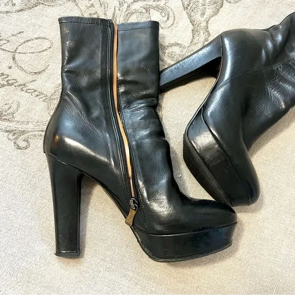 PROGETTO LEATHER WOMEN'S VALERIA PLATFORM BOOTIES