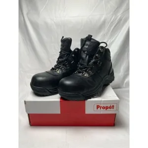 Propet Mens Shield Walker 6 Inch Waterproof Safety Shoes Black Sz 7