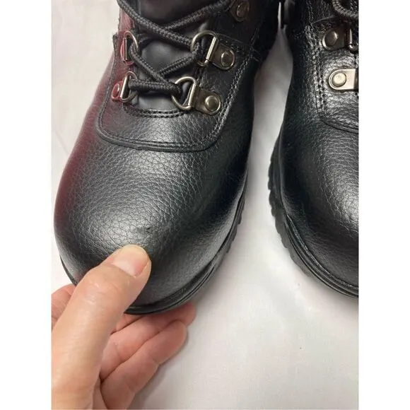 Propet Mens Shield Walker 6 Inch Waterproof Safety Shoes Black Sz 7