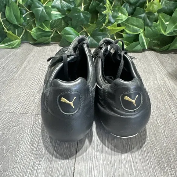 Puma King Classic VINTAGE Soccer Boots Cleats Mens Sz 5.5 /Women 7 Black Leather