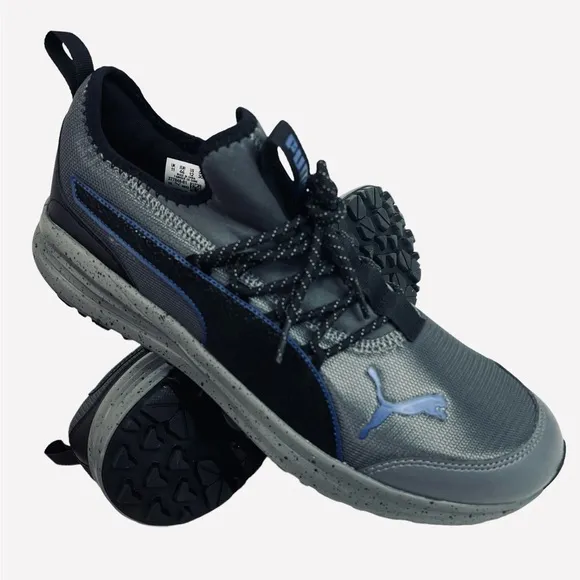 Puma Transport Trail Speck 377846 01 Gray Mesh Athletic Shoes Mens Size 12