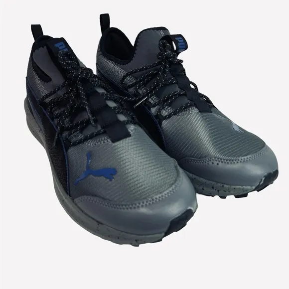Puma Transport Trail Speck 377846 01 Gray Mesh Athletic Shoes Mens Size 12