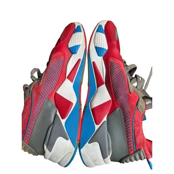 Puma RS-X Retro Red Steel Gray Indigo Mens 371511 01 Sz 13 Running Athletic Shoe