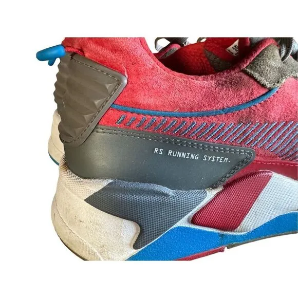 Puma RS-X Retro Red Steel Gray Indigo Mens 371511 01 Sz 13 Running Athletic Shoe
