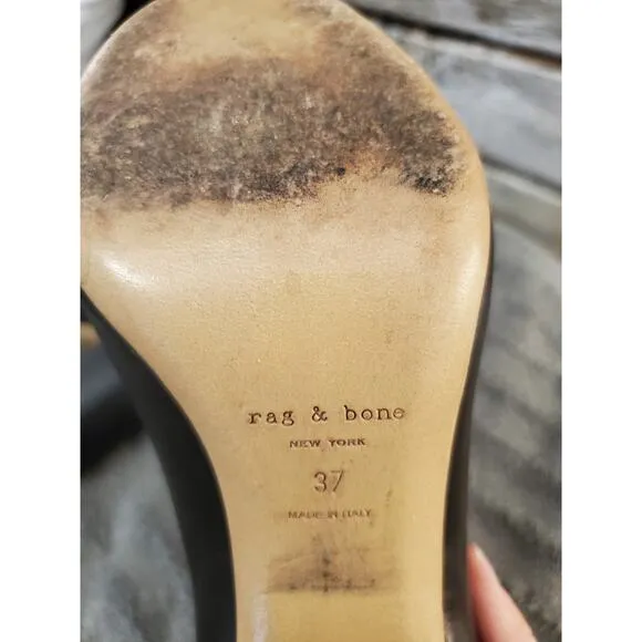 Rag &amp; Bone Agnes‎ Leather Ankle Boots Women Size 7 EU 37