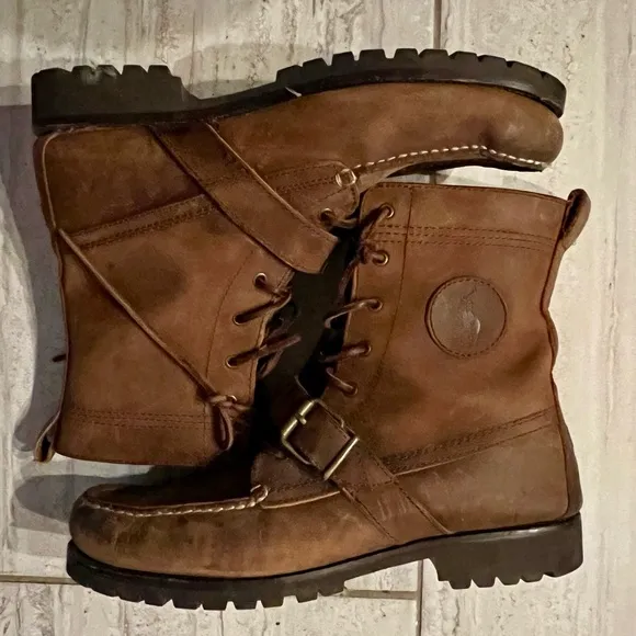 Ralph Lauren Dry Goods Polo Country Sportsman Ranger Boots Nubuck Men