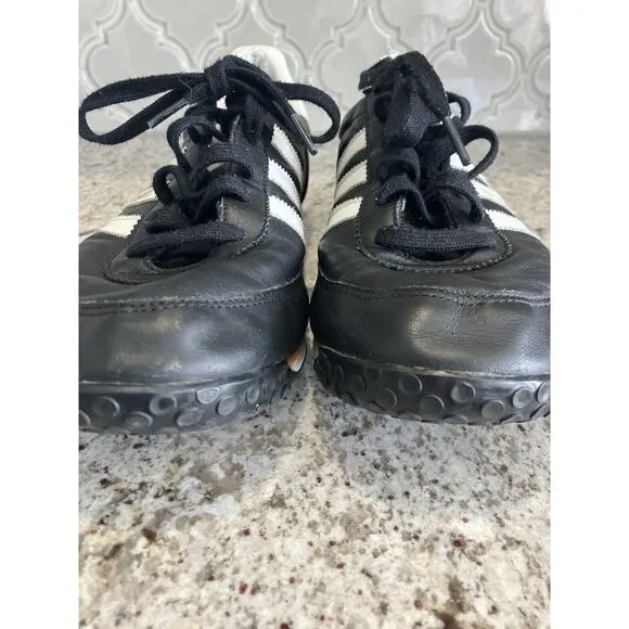 RARE Retro Black Leather Adidas Adi Speed Shoes- Men’s Size 10.5