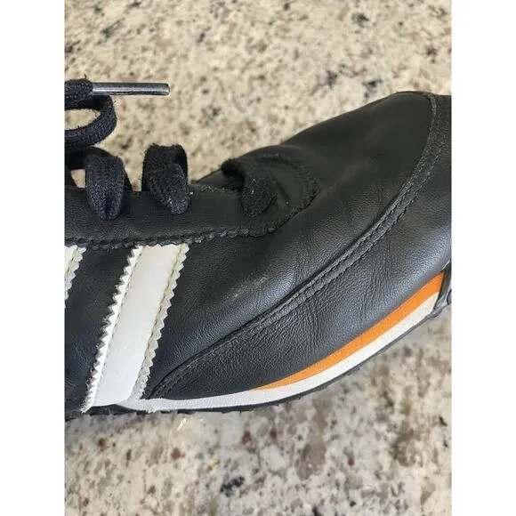 RARE Retro Black Leather Adidas Adi Speed Shoes- Men’s Size 10.5