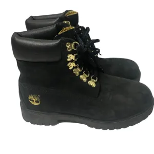 RARE Timberland velvet black boots Women Sz 9.5