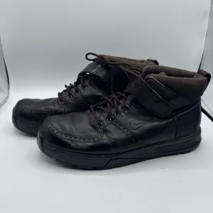RARE Y2K 2005 Nike Air Approach Boots Brown Leather Sneakers 311916-221 Sz 10.5