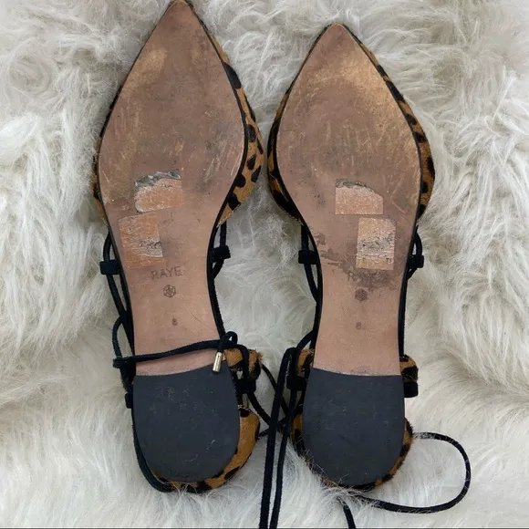 RAYE leopard pepper cheetah print gladiator flats