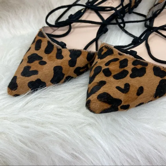 RAYE leopard pepper cheetah print gladiator flats