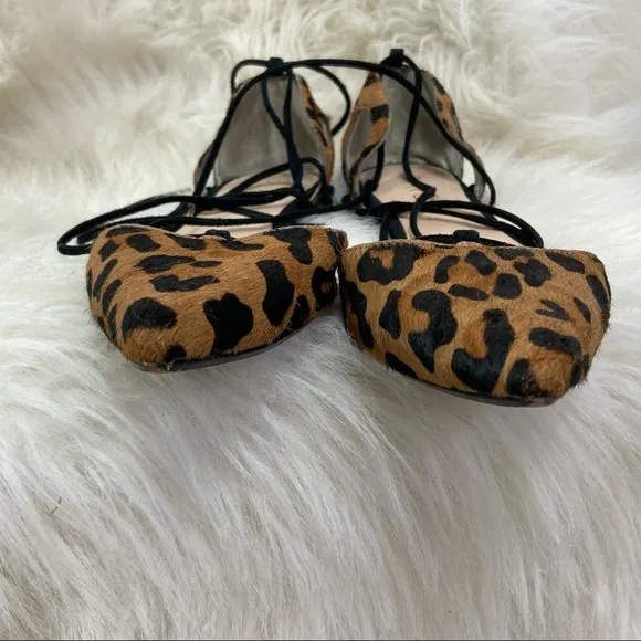 RAYE leopard pepper cheetah print gladiator flats