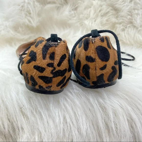 RAYE leopard pepper cheetah print gladiator flats