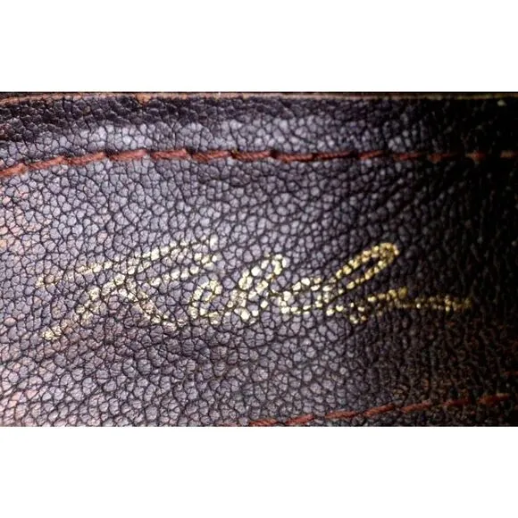 Rebels PERFORATED BROWN REAL LEATHER ROUND TOE LOW HEEL SLIP ON LOAFER SHOES 8M