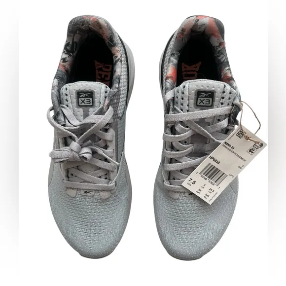 Rebook nano X3 cross trainer sneakers grey 7.5 NWT