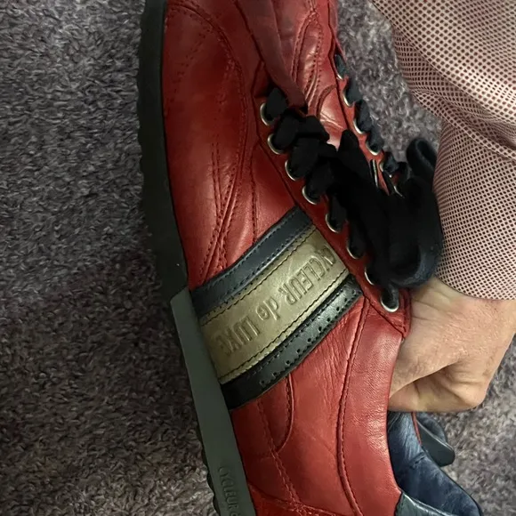 Red and Black Athletic Shoes with Leather Finish - CYCLEUR de LUXE SIZE 43 / 10
