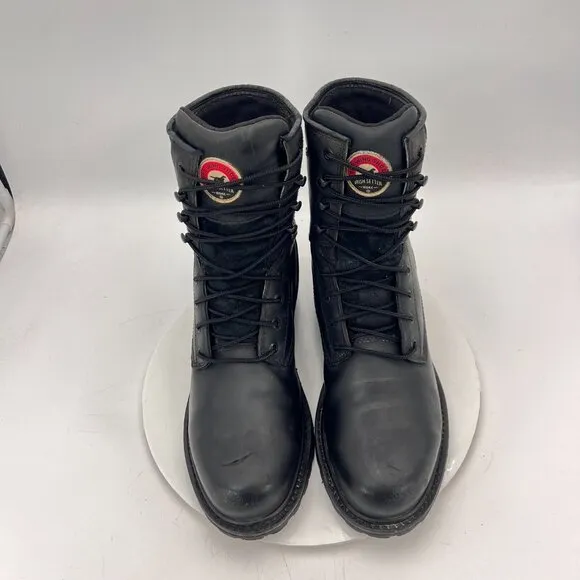 Red Wing Irish Setter Men Size 10.5 83836 Black Leather Steel Toe Logger Boot