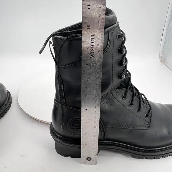 Red Wing Irish Setter Men Size 10.5 83836 Black Leather Steel Toe Logger Boot