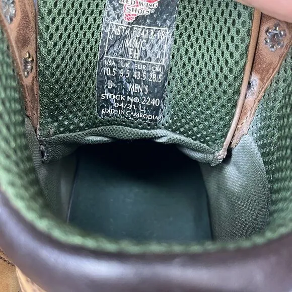 Red Wing King Toe Men Waterproof Soft Toe Boot US 10.5  Brown Leather