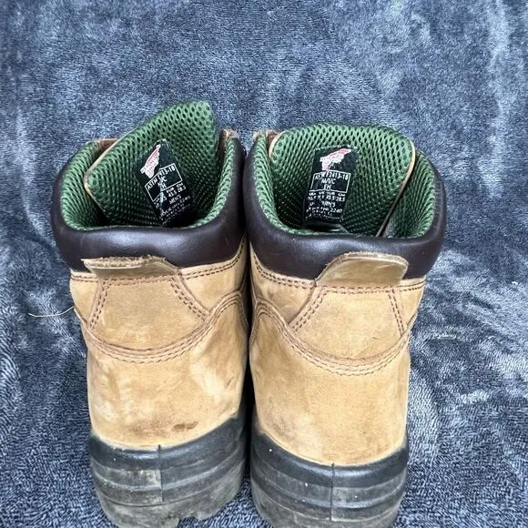 Red Wing King Toe Men Waterproof Soft Toe Boot US 10.5  Brown Leather